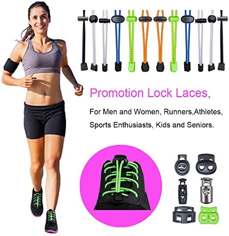 New Reflective Lock Shoe Laces Core Shoelaces Fastening Running/Sports Fitness Elastic lace,Length:120CM