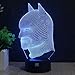 HUI YUAN Batman 3D Lamp Room Bedroom Decorative Night Light Multi 7 Color Change USB Cable Smart Touch Button LED Desk Table Light Kids Kiddie Gift Home Decoration
