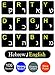 Hebrew Keyboard Stickers (with English) Glowing Letters, New 2018 Modern Letters Font, 106 Stickers SAMVIX