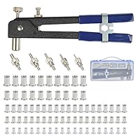 ATPWONZ Rivet Nut Tool Kit with 80Pcs Threaded Rivet Nuts Inserts (M3-M8) 5Pcs Mandrels Rivet Nut Tool Set