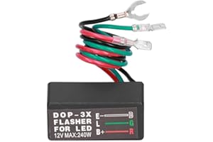 MOPFOL DOP-3X DC 12V LED Flasher Relay 20A – Universal Turn Signal Fix for Car Motorcycle Turn Lights, Plug and Play with Sta