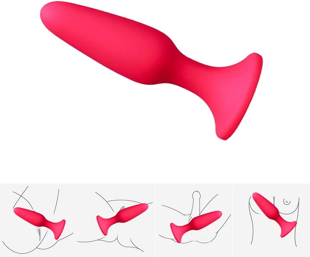 Ànâ.les Plù-.gs Beginner for Women and Men Suction Cup Anales Trainer - Smooth and Soft Silicone Anales Massage For Male Female Beginners Rose Red By SexTown