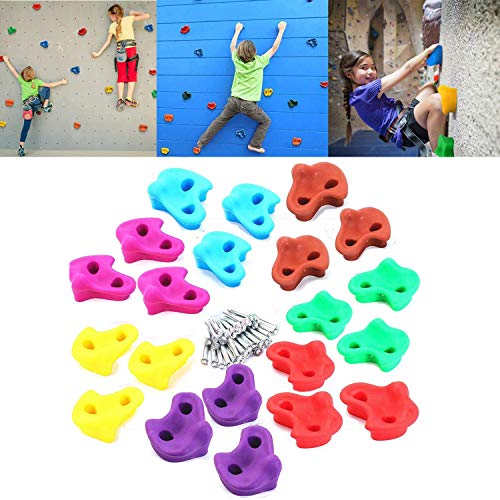 MYOYAY 20 Rocks Climbing Holds Set with Mounting Screws and Hardware