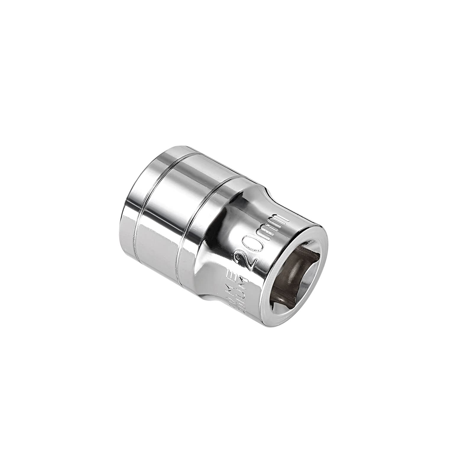 Kozelo 6 Point Shallow Socket - [1/2 Inch x 20mm] Square Drive for Car Mechanical Equipment Repair Use, CR-V Steel Metric Sizes