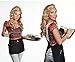 Excellent USA Quality Black Bistro Waist Apron Short Cocktail Length Multiple Pockets