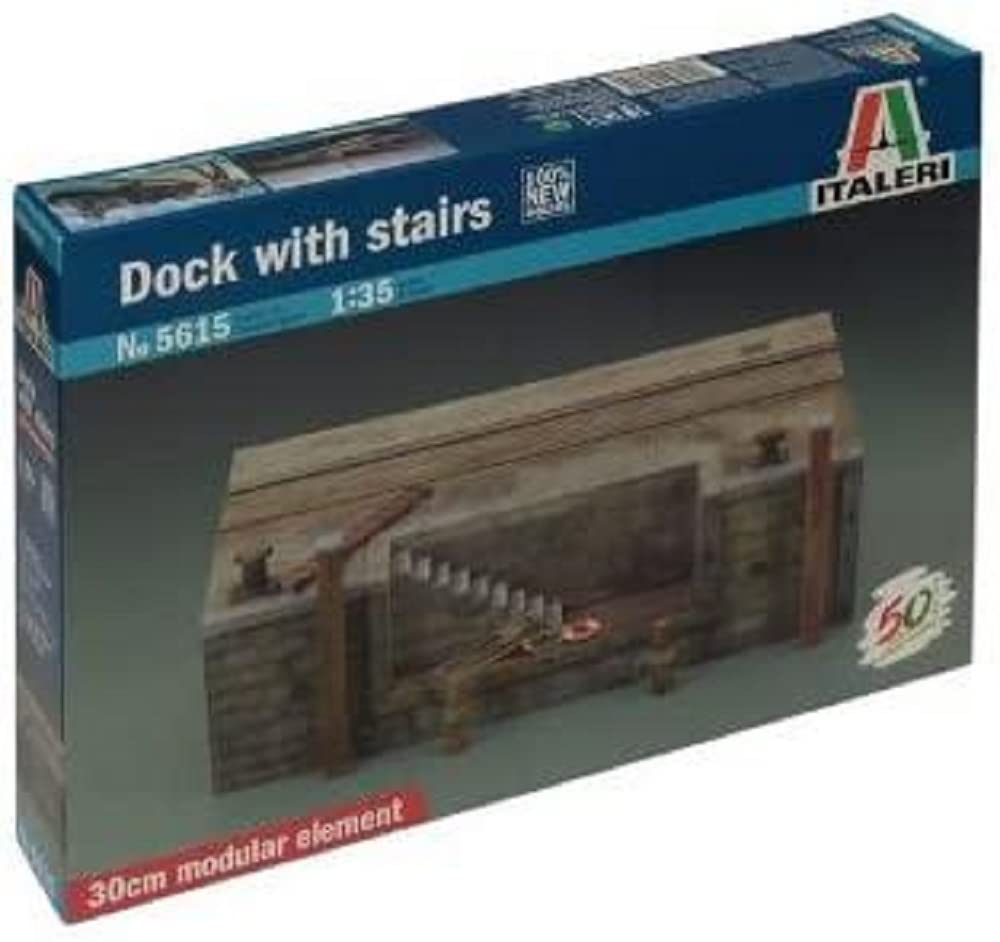 Italeri Models Dock with Stairs Kit (1/35 Scale)