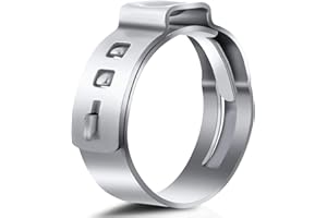 UCANVIN 25PCS 1 Inch PEX Cinch Clamp Rings, 304 Stainless Steel PEX Fitting Clamps Pinch Clamps Ring Crimp Rings for PEX Tubing Pipe Fitting Connections (Silver-1inch(25PCS))