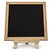 Wooden Black Aomoya Letter Board – with Stand, Brass Wall Hanger, Scissors, Bag, 300 White Letters and 10 Inch Sq. Oak Frame - for Instagram Bulletins, Family Messages, Kids Fun, Café Menus