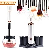 Smartwood Makeup Brush Cleaner 2.0, White Electric Makeup Brush Cleaner Kit-Valentines Day Gift for Her