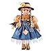 Women's Scarecrow Girl Collectable Porcelain Doll with Crow, Fall Home Décor