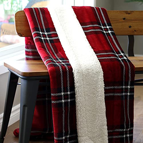 LIFE COMFORT Plush Ultimate Reversible Sherpa Throw Large Oversized 60