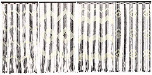 Jvl Provence Hanging Wooden Beaded Door Curtain Screen 90 X 180