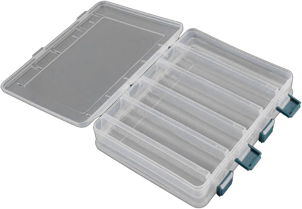 iYBWZH Double Sided 12 Compartment Fishing Lures Tackle Hooks Baits Storage Plastic Box