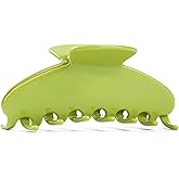 MAORULU Cute Claw Clip for Women – 4'' Large Acetate Hair Clips for Thick Thin Curly Long Hair, Durable Hair Clamps Non-slip Y2K Jaw Clip, Strong Hold, Stylish French Design (Avocado)