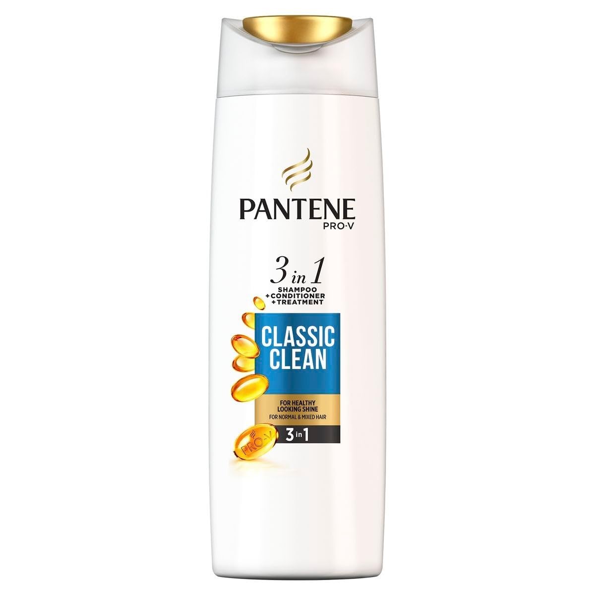 Pantene Pro-V Classic Clean 3-in-1 Shampoo Plus Conditioner, for Normal to Mixed Hair, 250 ml