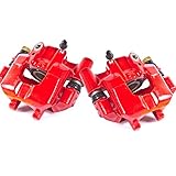 CK00954 [ 2 ] REAR Performance Grade Red Powder Coated Semi-Loaded Caliper Assembly Pair Set