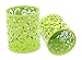 EasyPAG 2 Pcs 3-1/4 inch Dia x 3-3/4 inch High Round Floral Pen Holder , Green