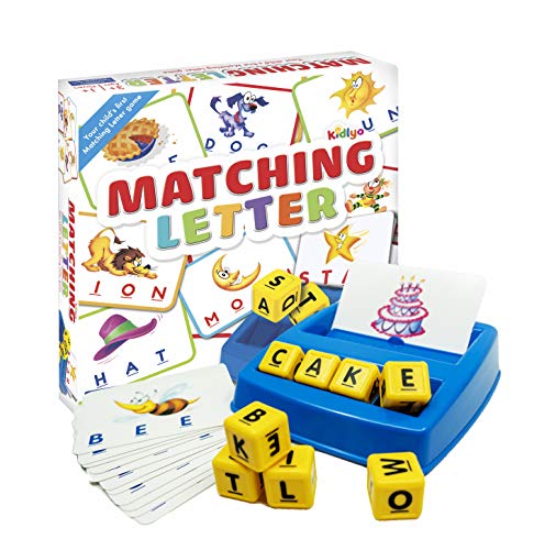 Matching Letter Game for Kids - Spelling Game for Learning Objects,  Teaches Word Recognition, Increases Memory - Educational Toy - Preschool/Kindergarten to Young Kid Activities, Ages 3,4,5,6,7 