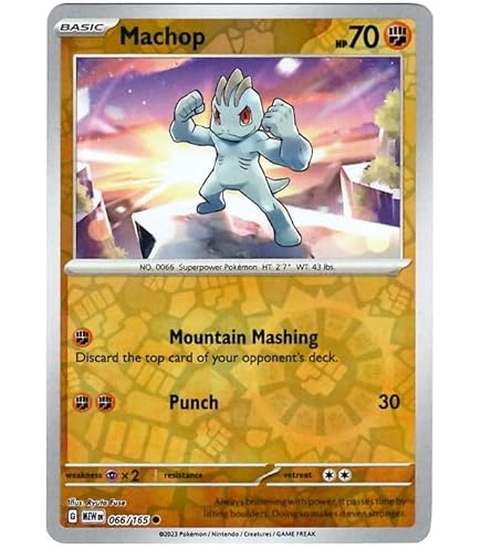 Pokemon - Machamp 068/165 - Pokemon 151 - Reverse Foil - Single