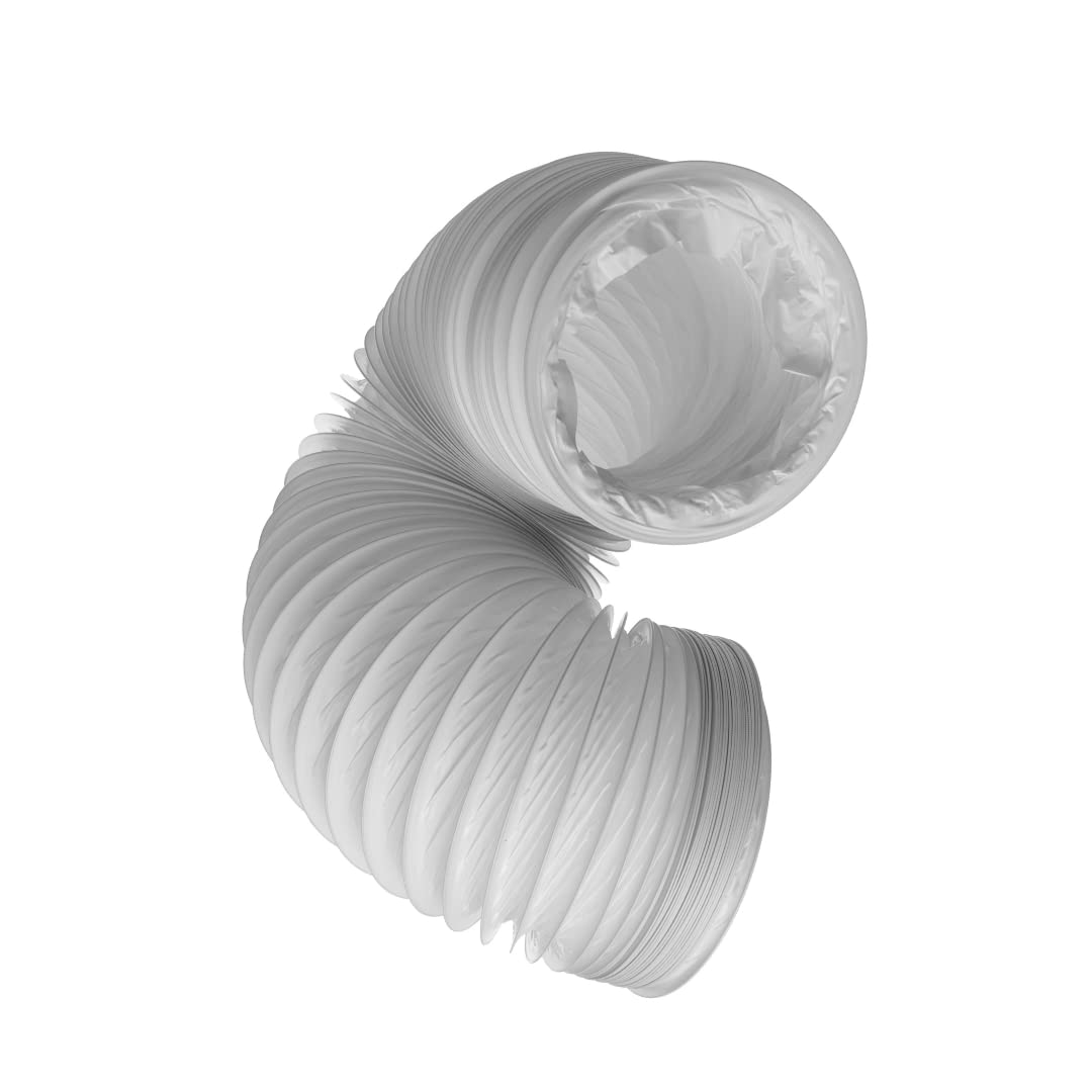 150mm (6 inch) x 3 metre - PVC Flexi Hose - White Universal Tumble Dryer - Cooker Hood - Extractor Fan - Air Conditioner Hose — image 1
