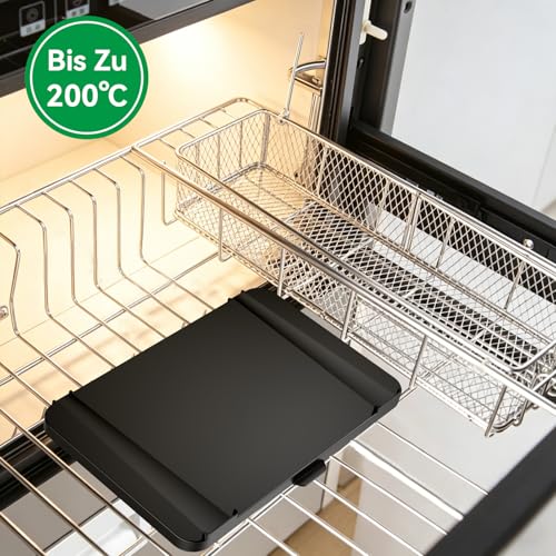 Protector de pantalla para Thermomix TM7 con soporte para espátula, accesorio para Thermomix TM7, funda rígida, placa protectora resistente a los arañazos, resistente al agua y al polvo, color negro