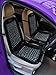 Zento Deals 2 Pcs. of Premium Quality Comfortable Black Wooden Beaded Plush Velvet Seat Cover- Good Ventilation Massage Cool Car Seat Cushion