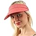 UPF UV Sun Protection Wide Brim 100% Cotton Beach Pool Visor Golf Cap Hat Hot Pink