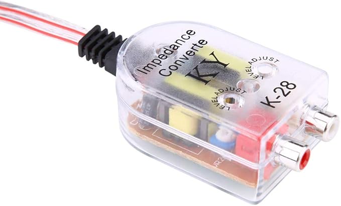 Amazon Com Keenso Car Audio High To Low Converter Car Stereo Converter Cd Amplifier Audio Subwoofer High Low Converter Line Output Impedance Converter Automotive