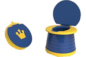 SAYCKER Toddler Potty,Portable Potty for Toddler Travel,Folding Travel Potty for Kids,Training Potty Seat for Toddler Baby Kids,with 15 Cleaning Bags,1 Storage Bag,for Car,Camping,Outdoor(Blue)