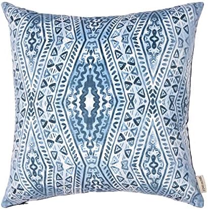 FINOHOME Throw Pillow Covers,Velvet Pillow Vovers 18x18,Decorative Square Throw Pillow Covers Set Cushion Case for Sofa Bedroom Car,Blue Blue and White Porcelain B