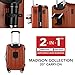 Travelers Club Madison Hardside Expandable Luggage with Cup/Phone Holder, Orange, Carry-On 20-Inch