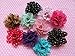 YYCRAFT 30 pcs Chiffon Flower with Dots Prints for Baby Girls Flower Headband Bows DIY Craft,Party Decoration(1.5