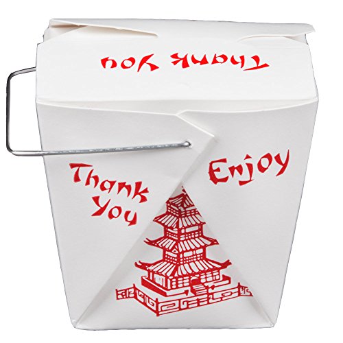 Pack of 15 Chinese Take Out Boxes PAGODA 32 oz / Quart Size Party Favor