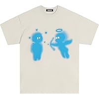 ◇Aelfric Eden◇ カラフル テクスチャー 半袖シャツ Aelfric Eden Mens Graphic Tees Cupid's Love Arrow Oversized