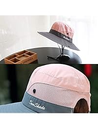 2 unidades de sombrero de sol para mujer, protección UV, malla plegable, ala ancha, gorra de pesca para playa
