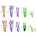 PETLOFT 10 Pack Aquarium Plants, Colorful Plastic Artificial Aquarium Plants Large Aquatic Decoration Aquarium Simulation Hydroponic Plants Aquarium Décor Accessory for Fish Tankthumb 1