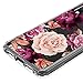 Huawei P20 Case, Huawei P20 Case with flowers, BAISRKE Slim Shockproof Clear Floral Pattern Soft Flexible TPU Back Cove for Huawei P20 [Purple Pink]