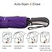 Fidus Inverted Reverse Sun&Rain Car Umbrella Large Windproof Travel UV Umbrella for Women Men - Auto Open Close(Purple)