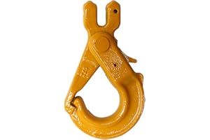Indusco 47400817 9/32" G80 Steel Clevis Self-Locking Hook, 4,500 lbs WLL, Painted
