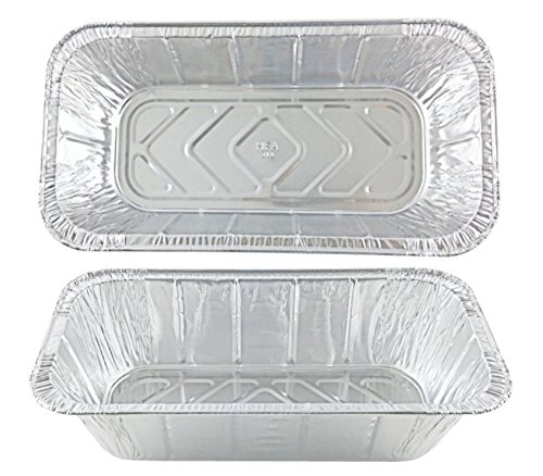 35 Pack - 2LB Loaf Pans, Aluminum Loaf Pans, Bread Pans, Meatloaf Pans l Cake Pan, Foil Loaf Pans, Disposable Aluminum, l Top bakery's choice Tin Pans - Standard Size, 2 Pounds - 8.5" X 4.5" X 2.5"