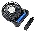 Topwell 4-inch Vanes 3 Speeds Electric Portable Mini fan Rechargeable Desktop Fan Battery/ USB Powered Laptop PC Mute Cooler Cooling Operated Cool Cooler Fan with Rechargeable Battery and USB Charge Cable (Black)
