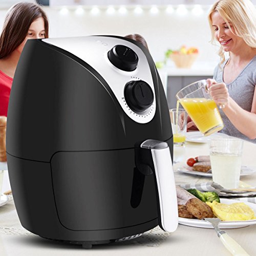 Click Here to See More Images Air Fryer Cooker Electric 1500W Multi Low Oil Fat Healty Cooker Black with Rapid Air Circulation System MD Group