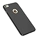 iPhone 7 Case, Yihailu Smoothly Rock Sand Matte Shield Hard Cover Skin Shockproof Ultra Thin Slim Full Body Protective Scratch Resistant Slip iPhone7 Cover (Frosted Black)