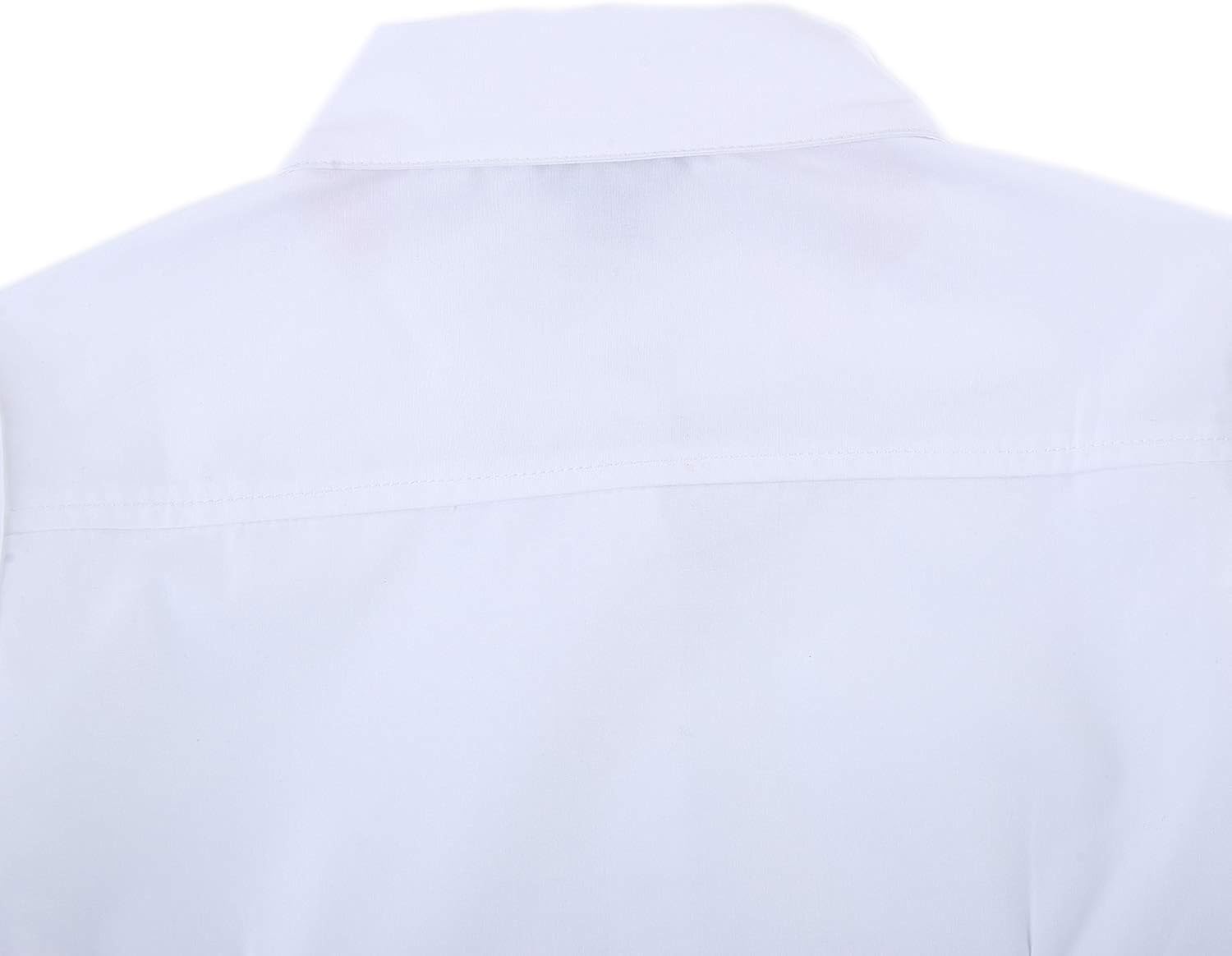 Bienzoe Girl's School Uniform Short Sleeve White Blouse: Clothing