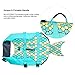 Ofilon Dog Life Jacket, Ripstop Pet Life Vest Preserver for Small, Middle, Large Size Dogs Water Safety Swimsuit Flotation Device at the Pool Swimming, Beach, Boating (Green Mermaid, S)