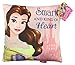 Disney Beauty & The Beast Smart and Kind of Heart Decorative Toss/Throw Pillow with Belle (Official Disney Product)