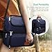 Sable Lunch Box, Reusable Waterproof Cooler Tote Bag for Meal Prep with 2 Main Spacious Compartments, Large, Blue