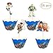 12 pcs cake Toppers and cake Wrapper, Party cake decorations