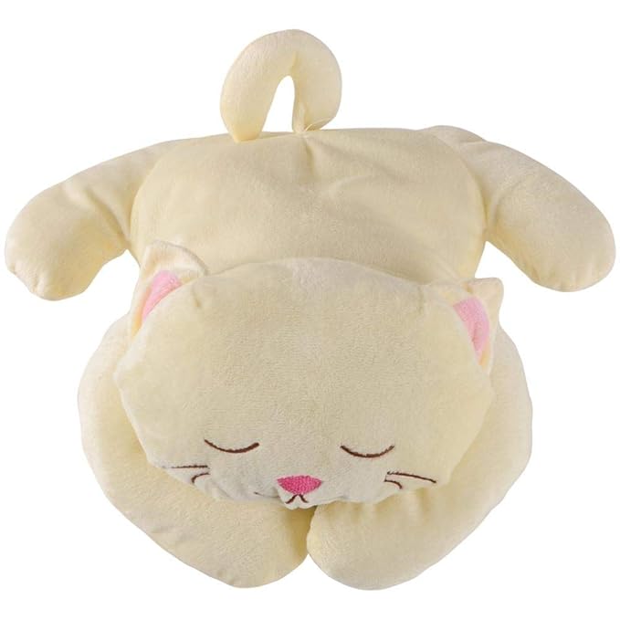 Novelty Hot Water Bottle with Plush Sleeping Pussy Cat Design Cover in