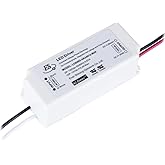12V Dimmable LED Driver 40 Watt Triac Dimming 12 Volt Power Supply IP67 Waterproof Adapter 3.4A, Constant Voltage 40W Power C